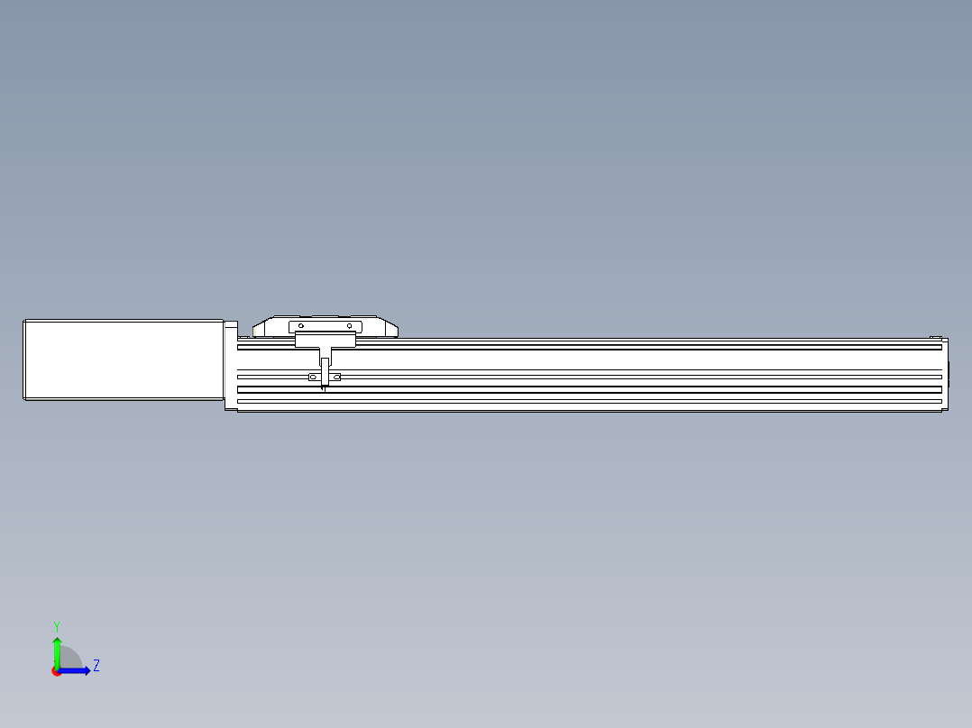 同步带全封闭直线模组TPA-HCB-85D-90-L400-MR-C-P20-N3左视图