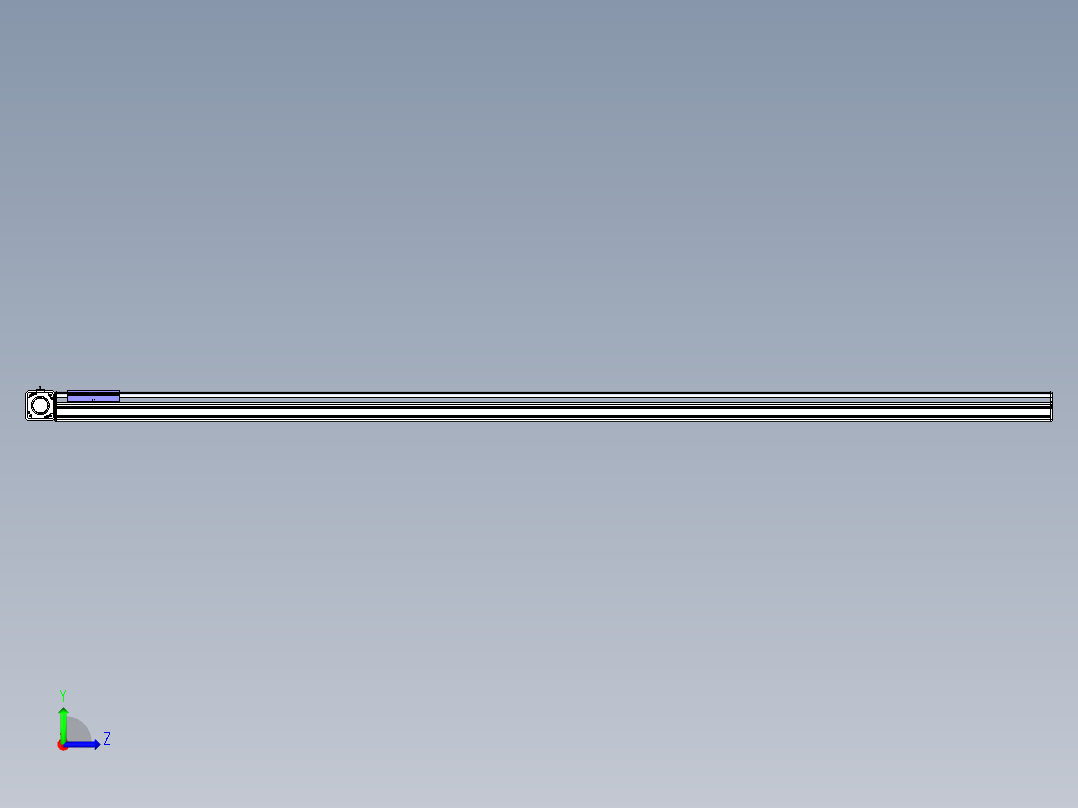 同步带滑台-半封闭B17-L100-S2800-L-P75-D3-N3左视图