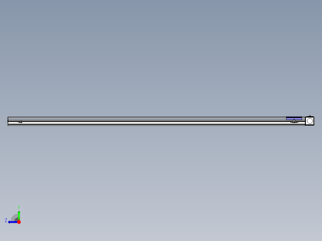 同步带滑台-半封闭B17-L100-S2800-L-P75-D3-N3右视图