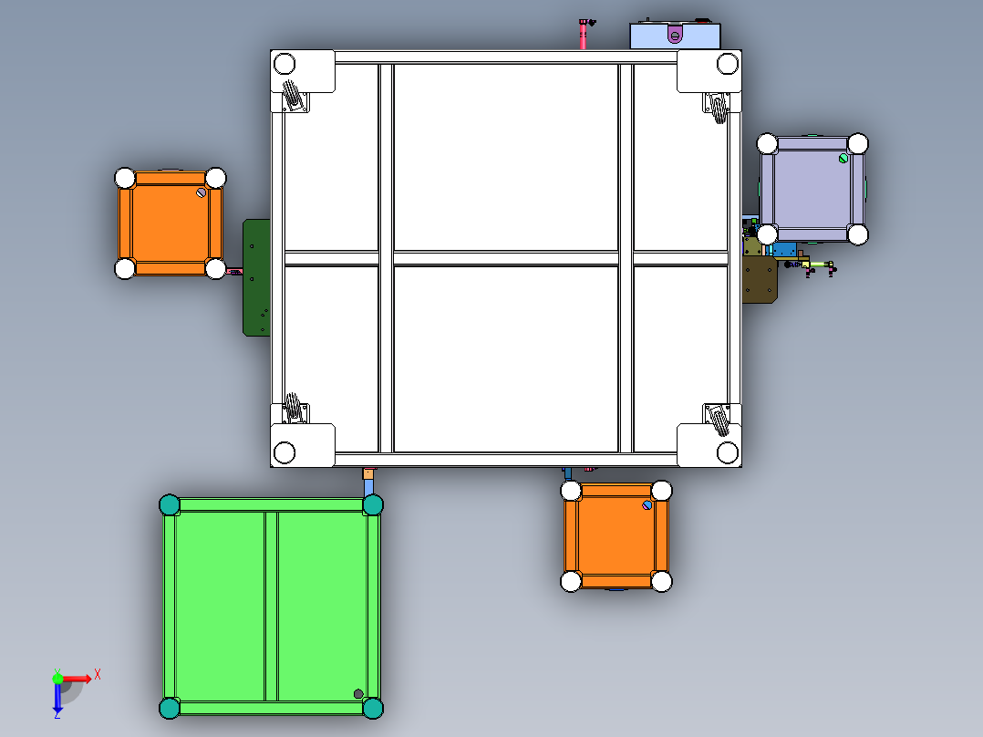 阀门自动组装设备sw18可编辑俯视图