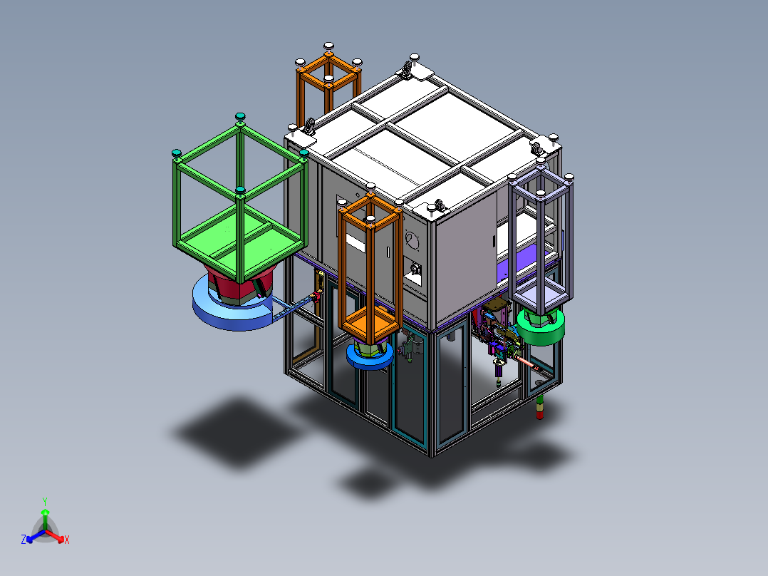 阀门自动组装设备sw18可编辑正等轴测图