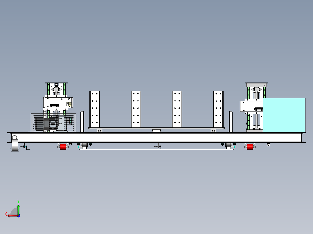 轨道式可调铁板分张器sw19可编辑后视图