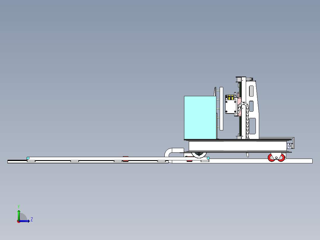 轨道式可调铁板分张器sw19可编辑左视图