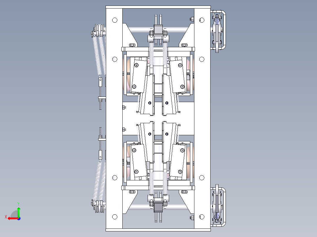 重型高速电梯安全钳sw19可编辑后视图