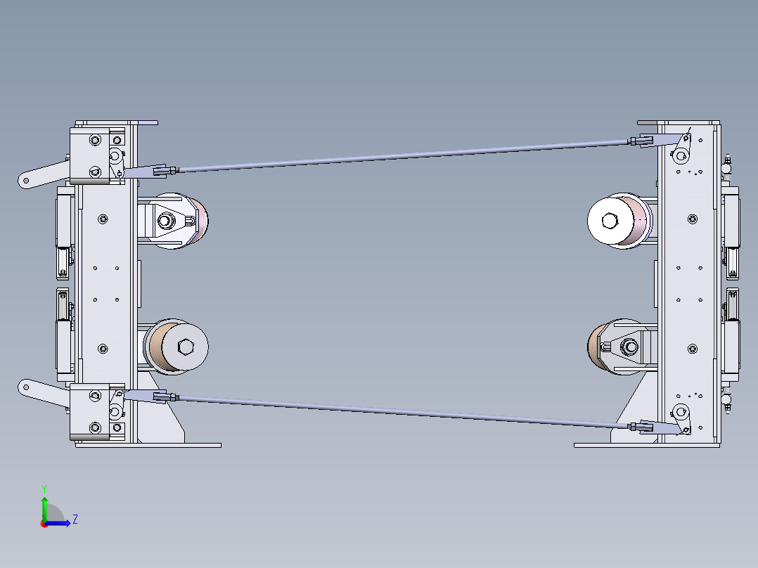 重型高速电梯安全钳sw19可编辑左视图