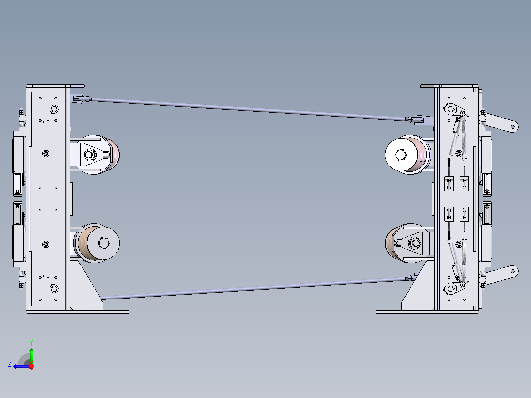 重型高速电梯安全钳sw19可编辑右视图