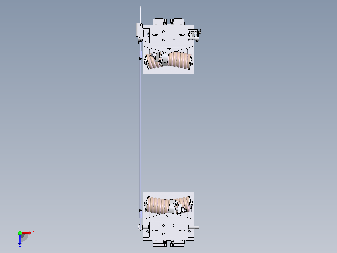 重型高速电梯安全钳sw19可编辑俯视图