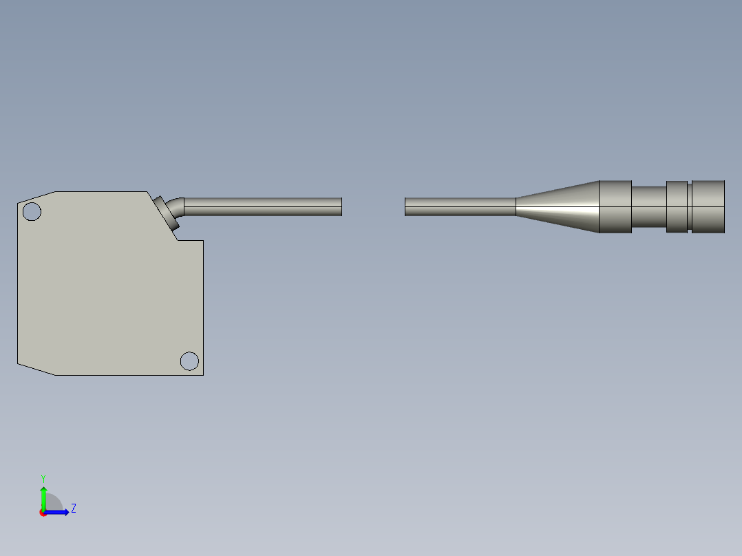 基恩士LB-11_kc图纸模型左视图