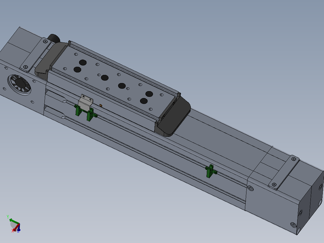电动滑台模组MTG100右出轴模型