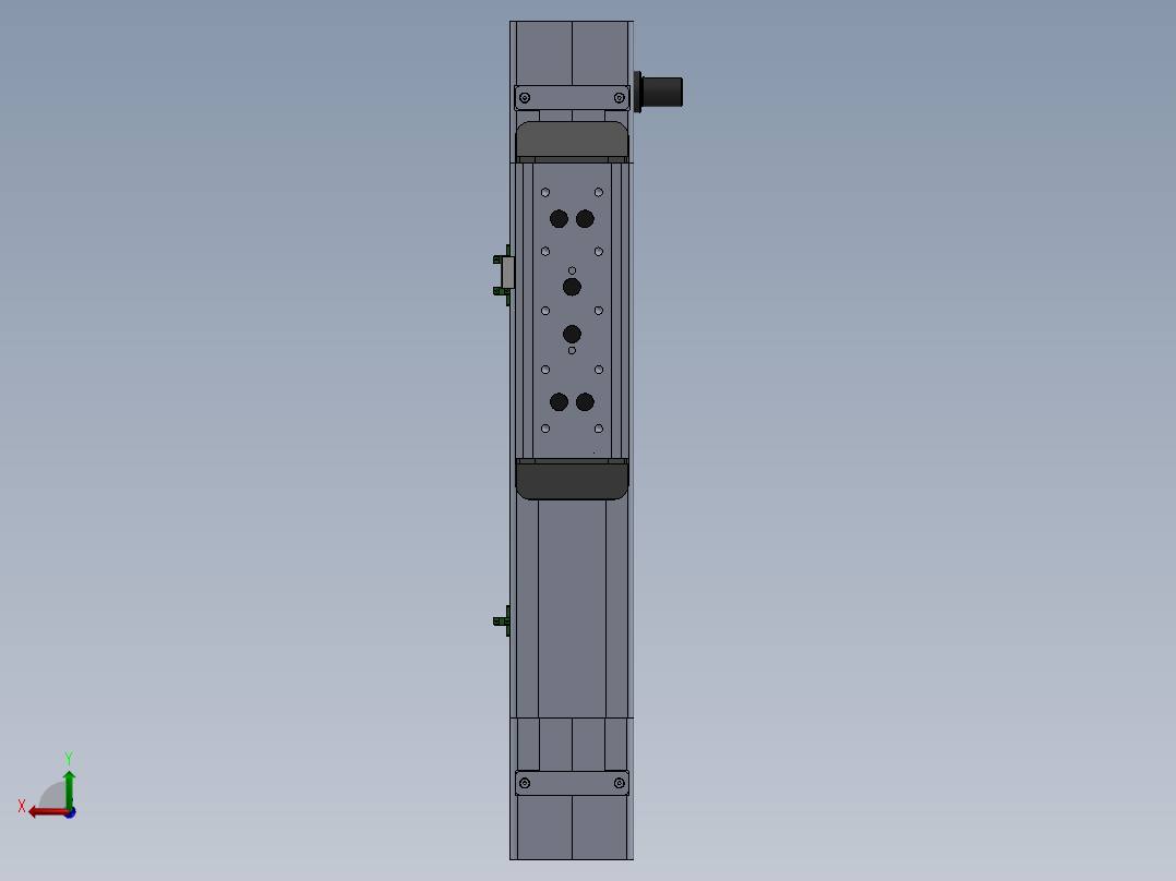 电动滑台模组MTG100右出轴模型后视图
