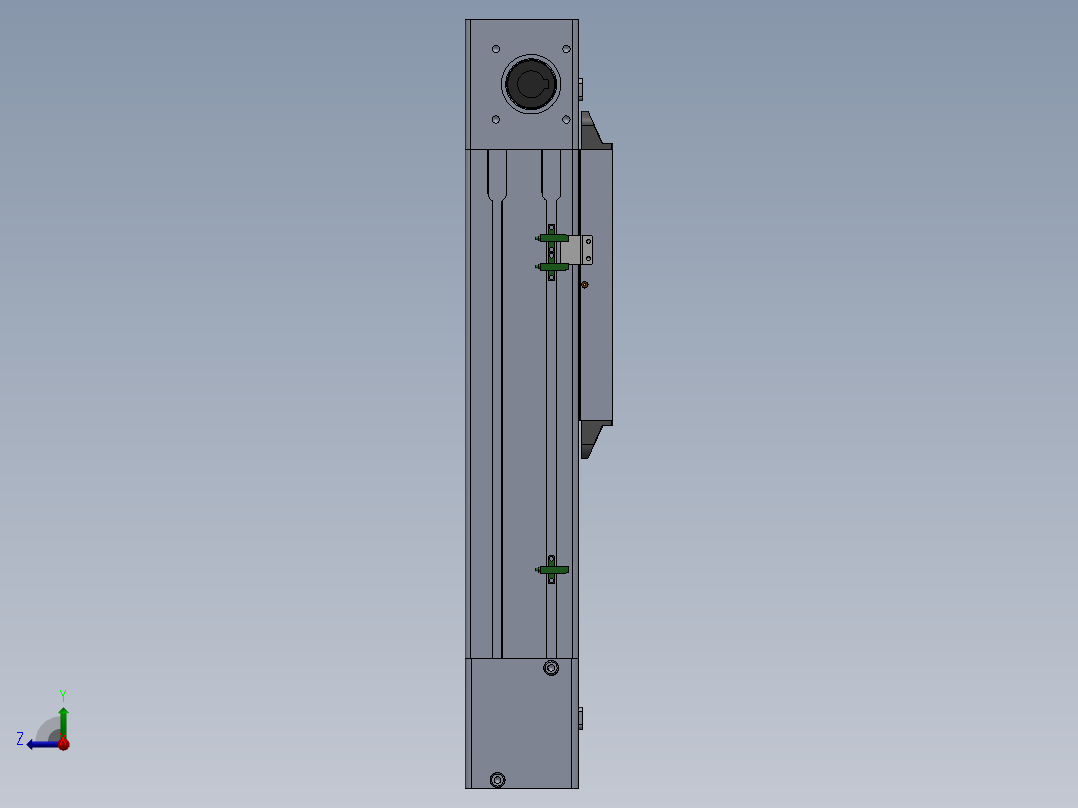 电动滑台模组MTG100右出轴模型右视图