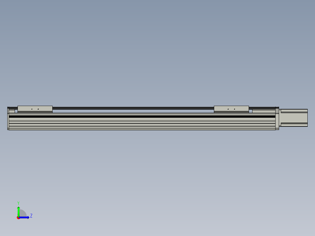 直线模组WG-LHA12-S650-M设计图纸左视图