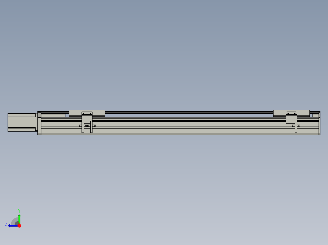 直线模组WG-LHA12-S650-M设计图纸右视图