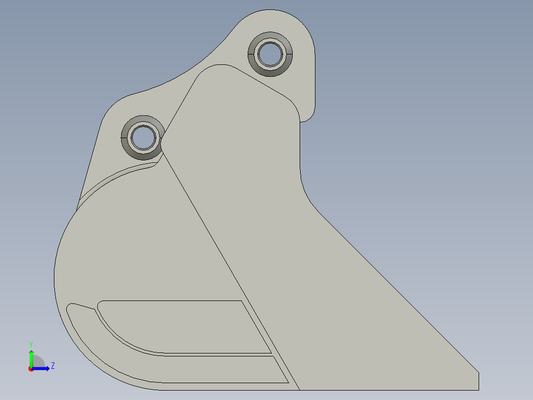 挖掘机斗左视图