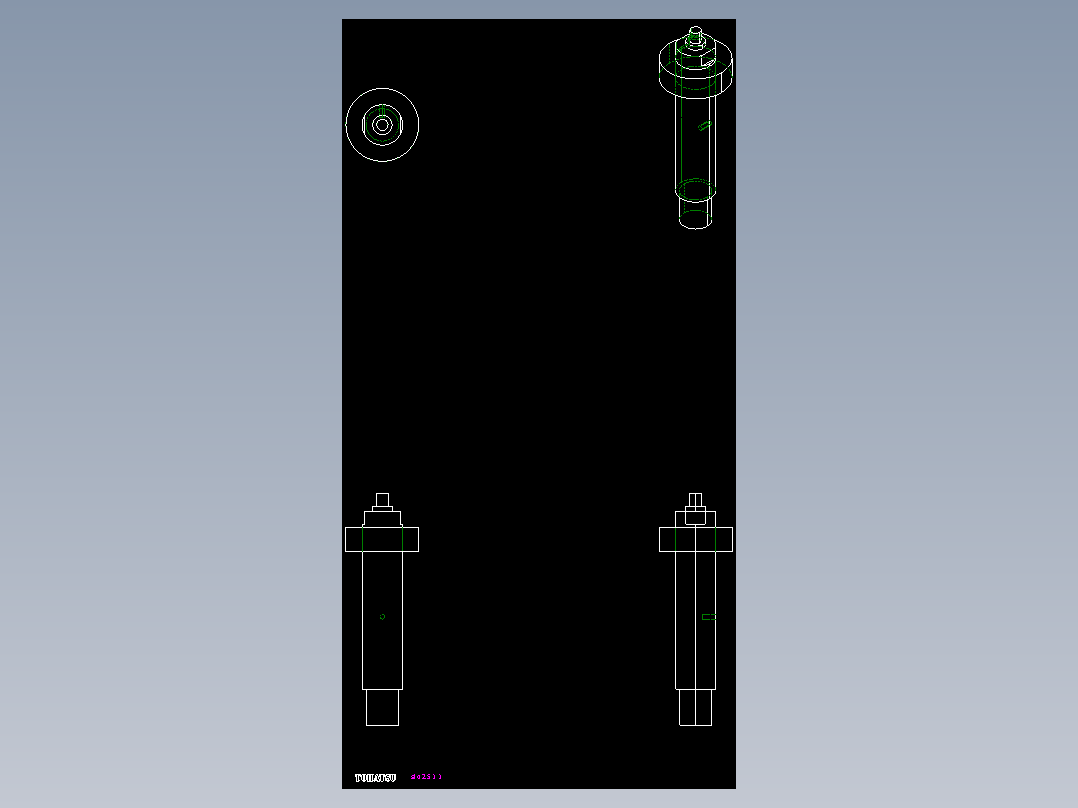 惰輪梢SID-2D多系列多零件图纸模型