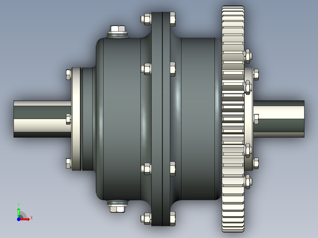 用于自动对齐和张紧的差速器3D数模图纸 INVENTOR设计 附STP前视图