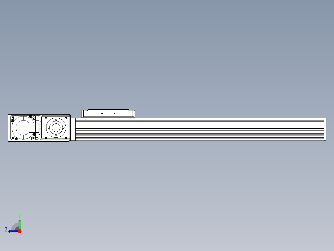 同步带全封闭直线模组TPA-HCB-105D-90-L400-ML-C-P20-N3右视图