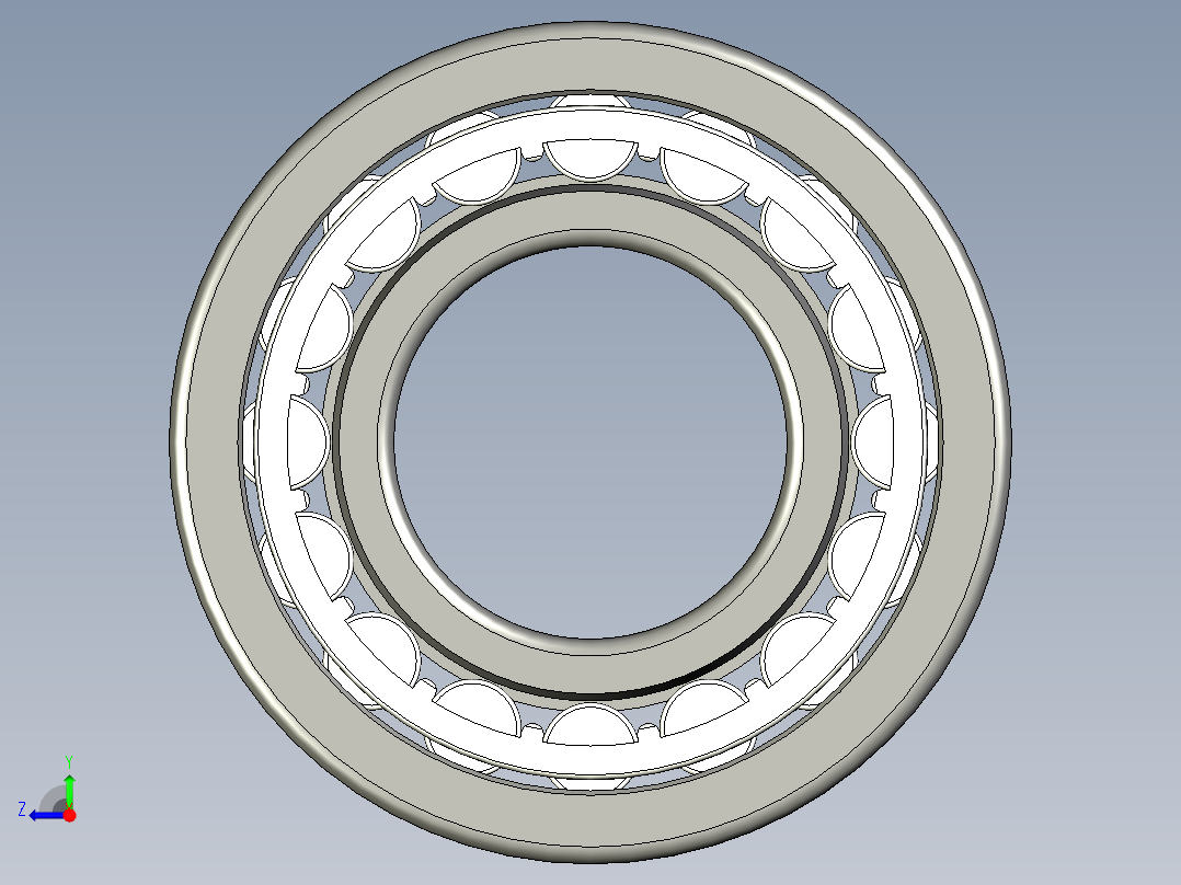 滚动接触轴承（右视图