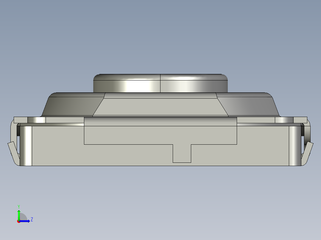 14.9毫米方形SMD轻触开关左视图
