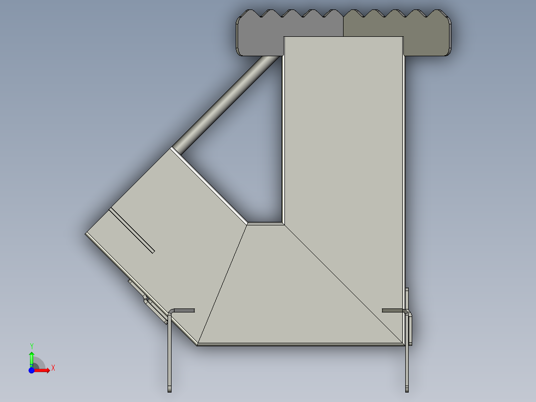 便携式火箭炉前视图