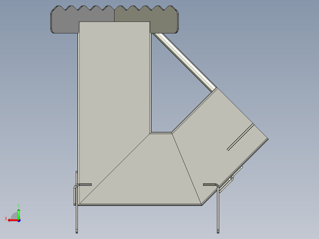 便携式火箭炉后视图