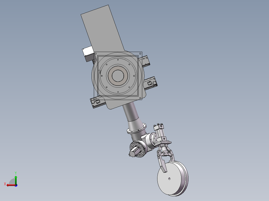 轮胎机械臂后视图