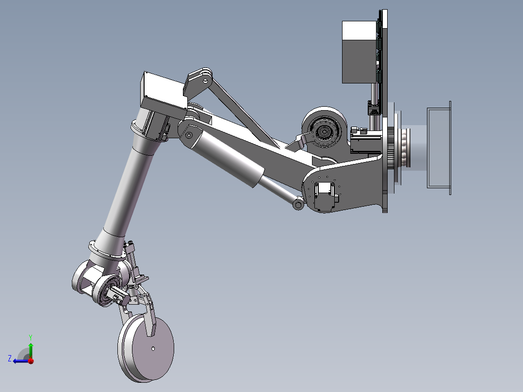 轮胎机械臂右视图