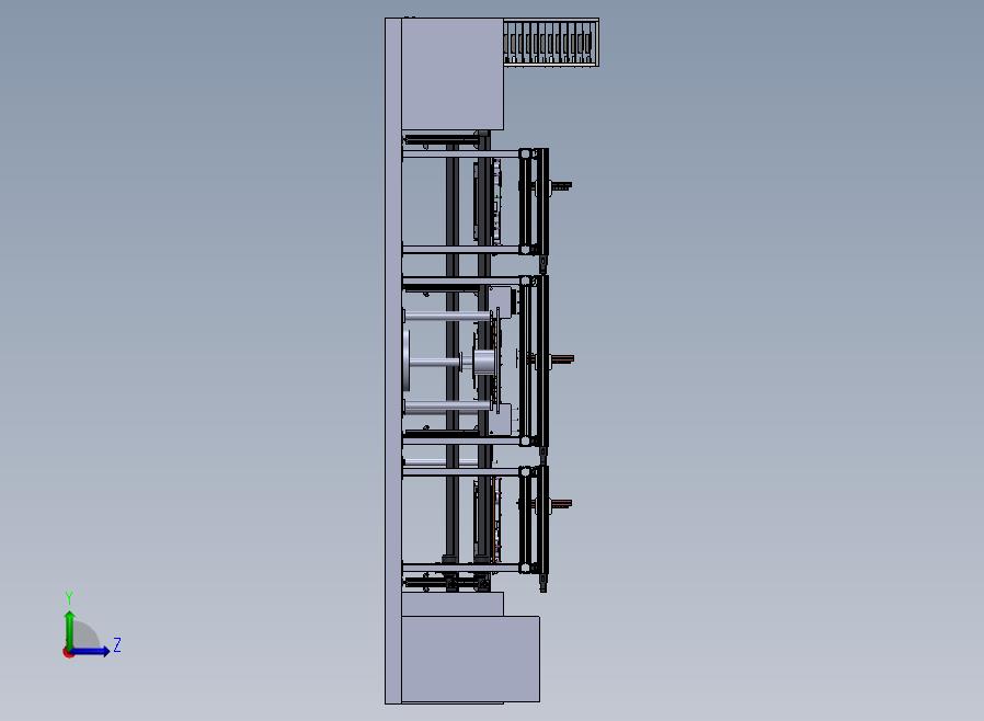 灶具三轴机械手流水线自动涂胶工作站左视图