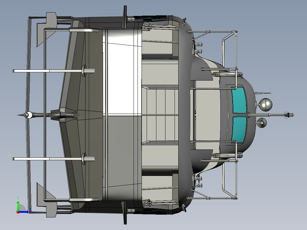 内河航运船舶左视图