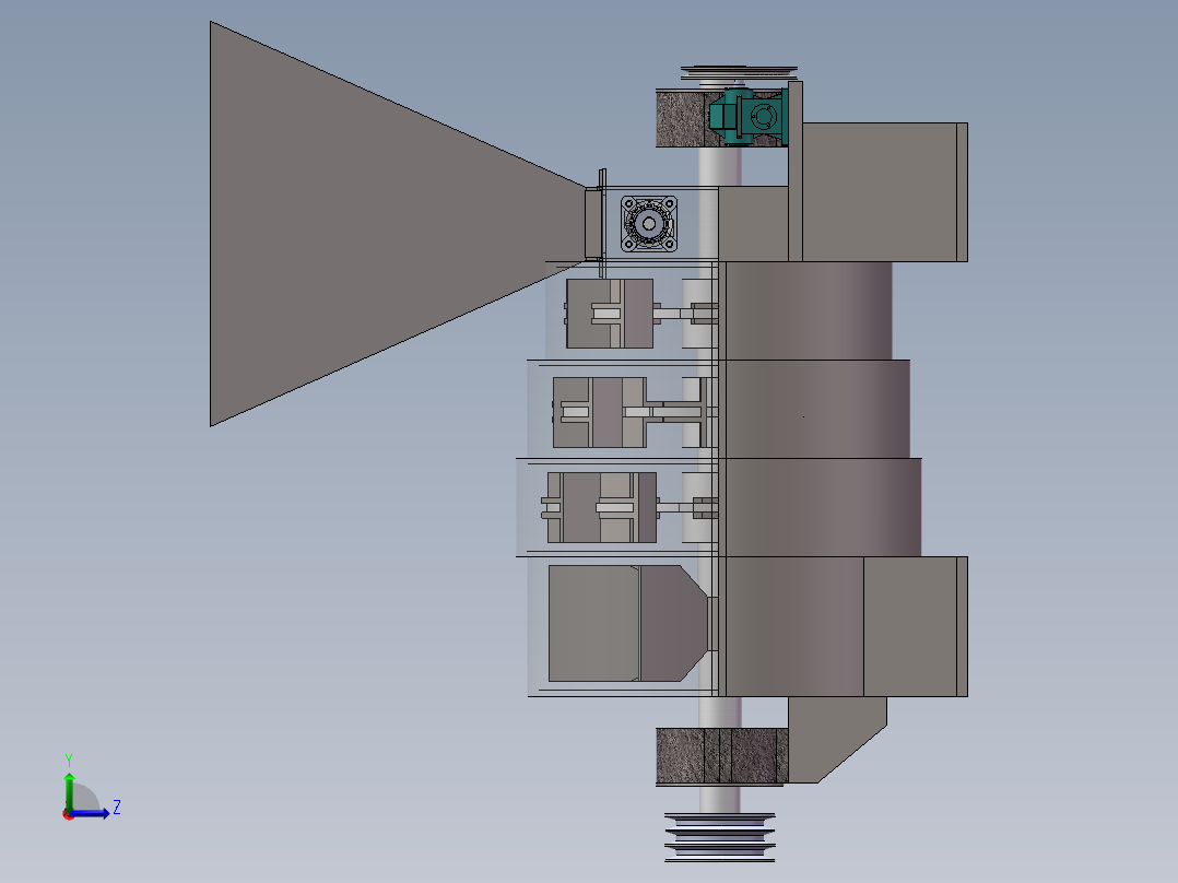 自动喷煤机左视图