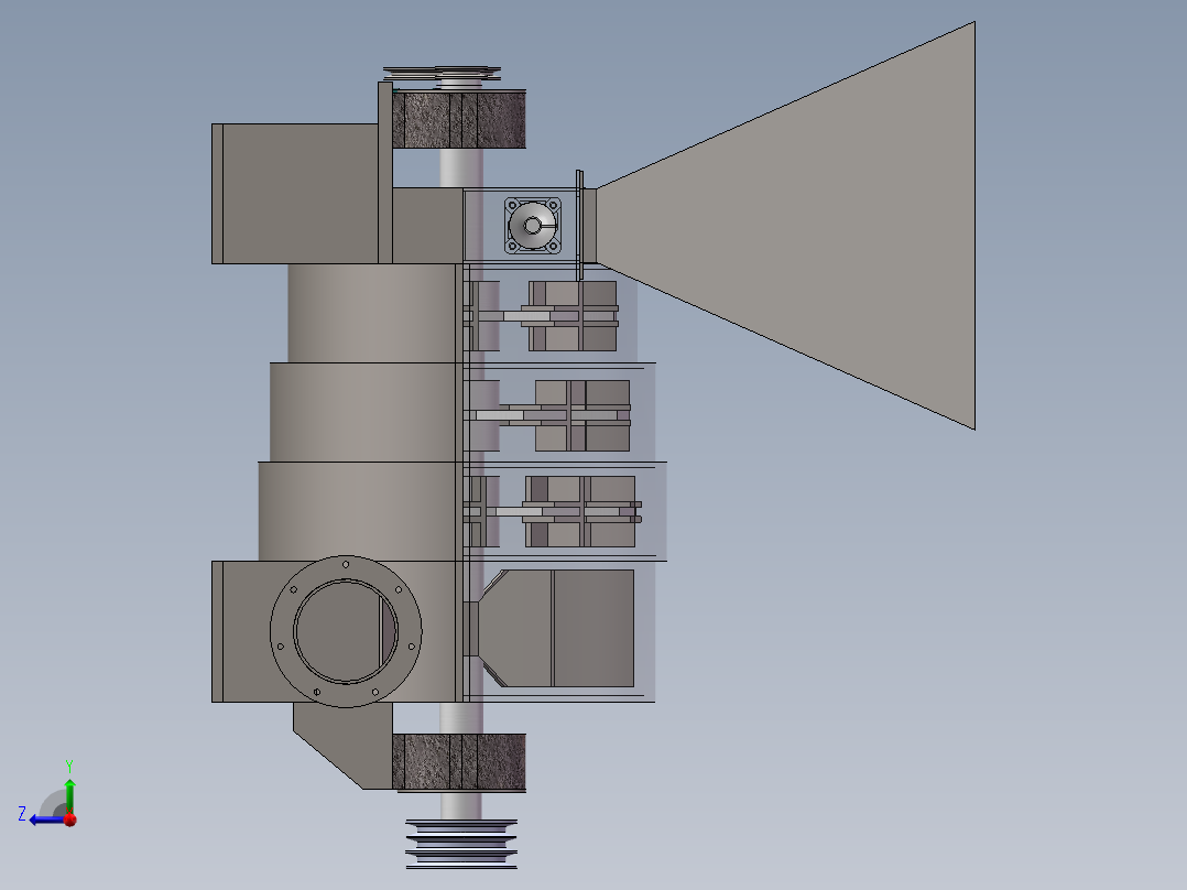 自动喷煤机右视图