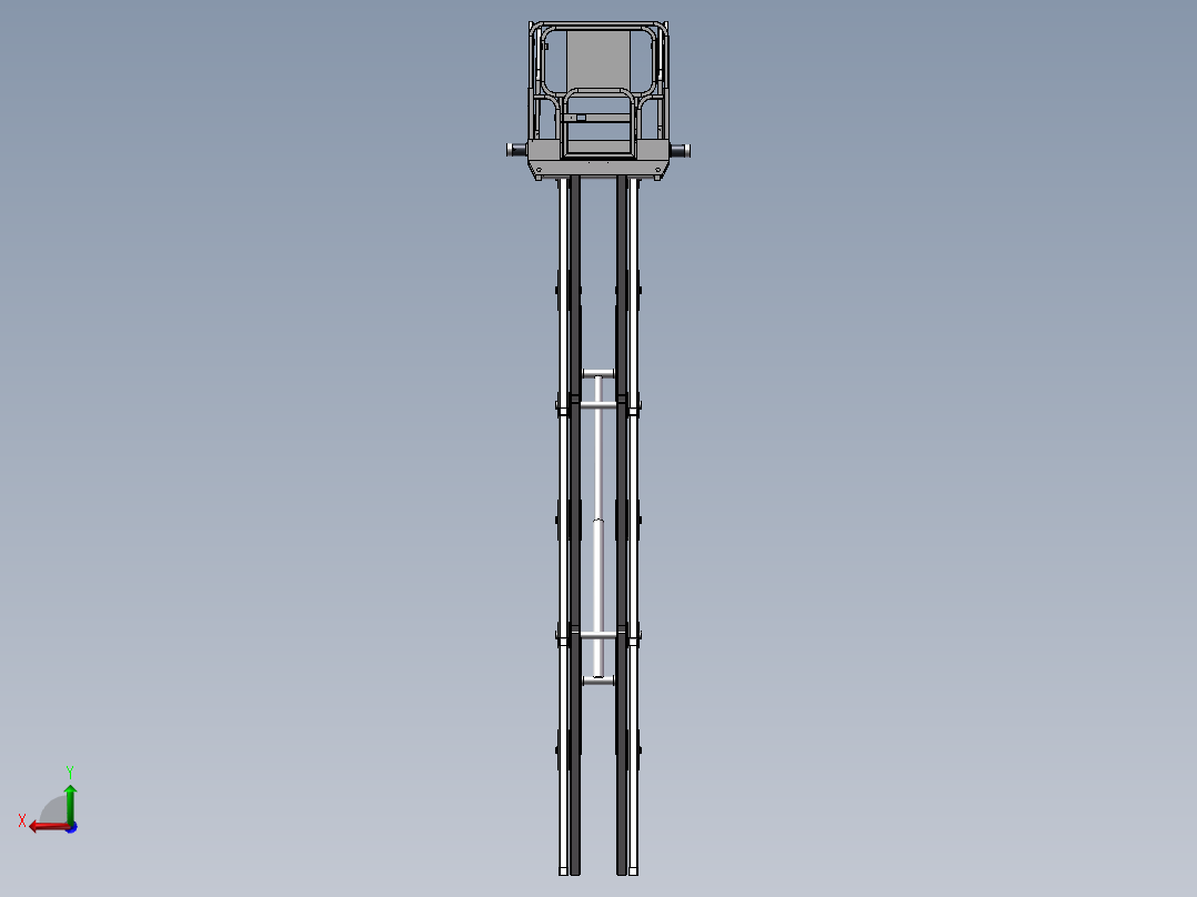 升降小车后视图