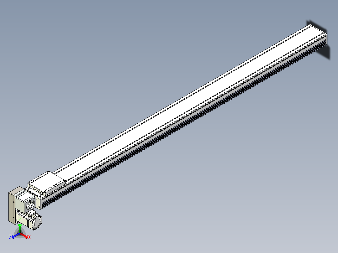 同步带全封闭直线模组TPA-HCB-105D-90-L1500-LP-C-P20-N3正等轴测图