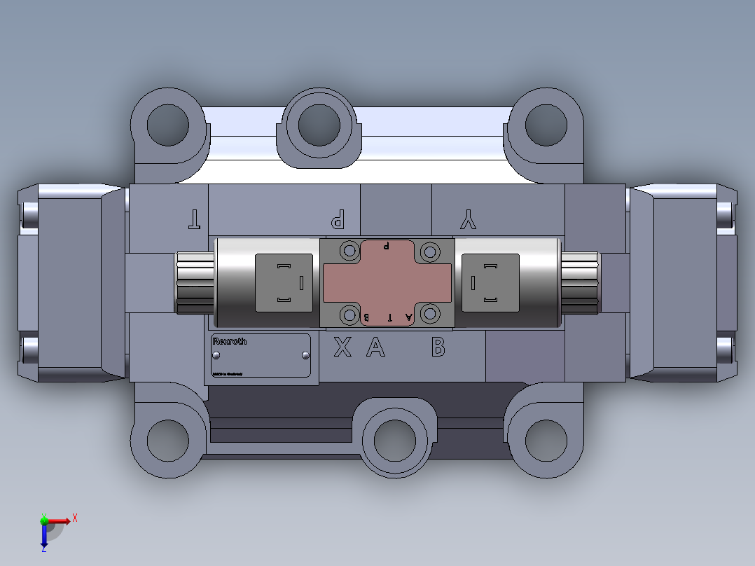 力士乐液压阀-H-4WEH32G6X俯视图