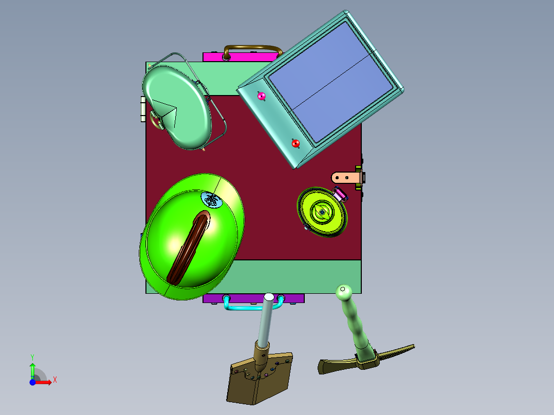 一战期间意大利士兵单兵装备前视图