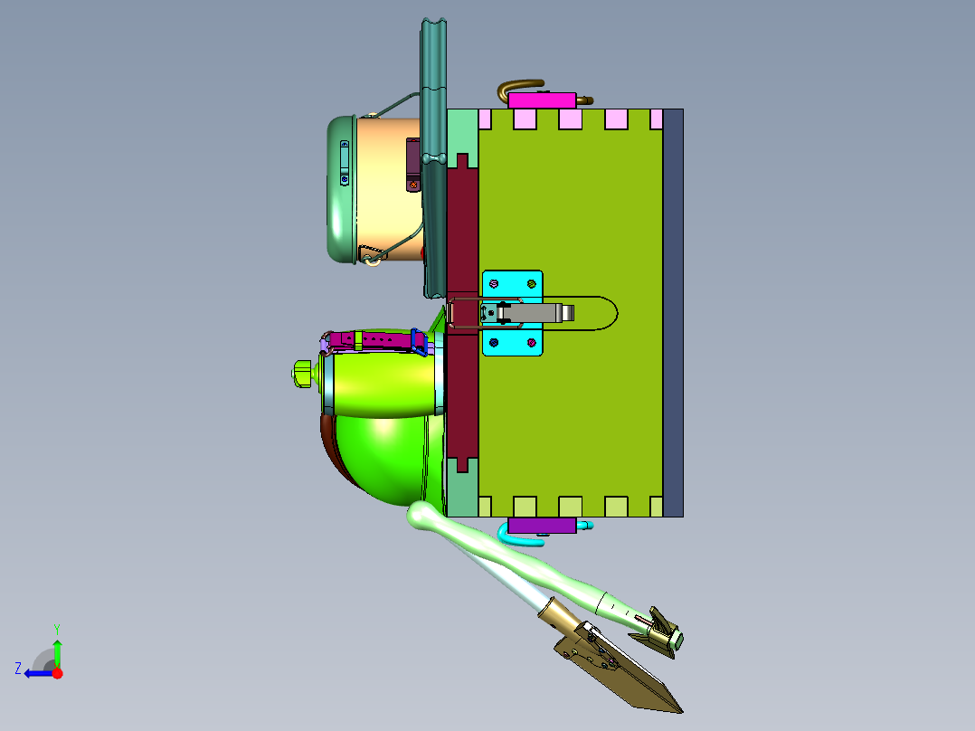 一战期间意大利士兵单兵装备右视图