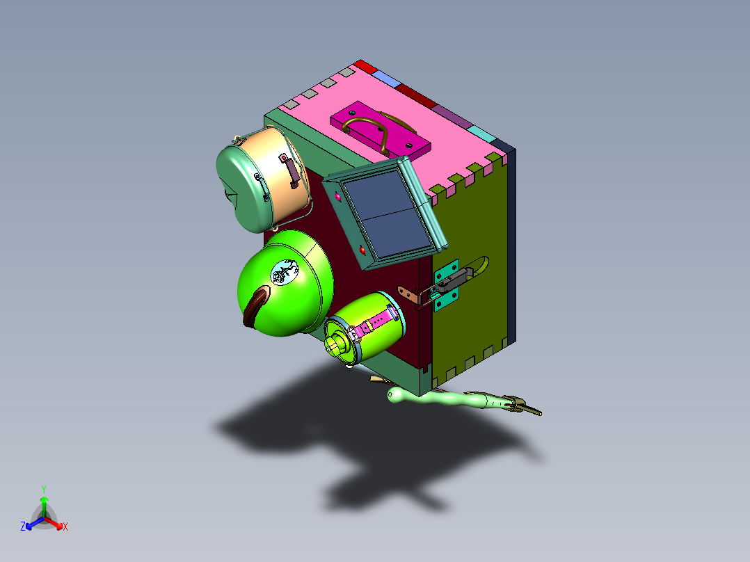 一战期间意大利士兵单兵装备正等轴测图