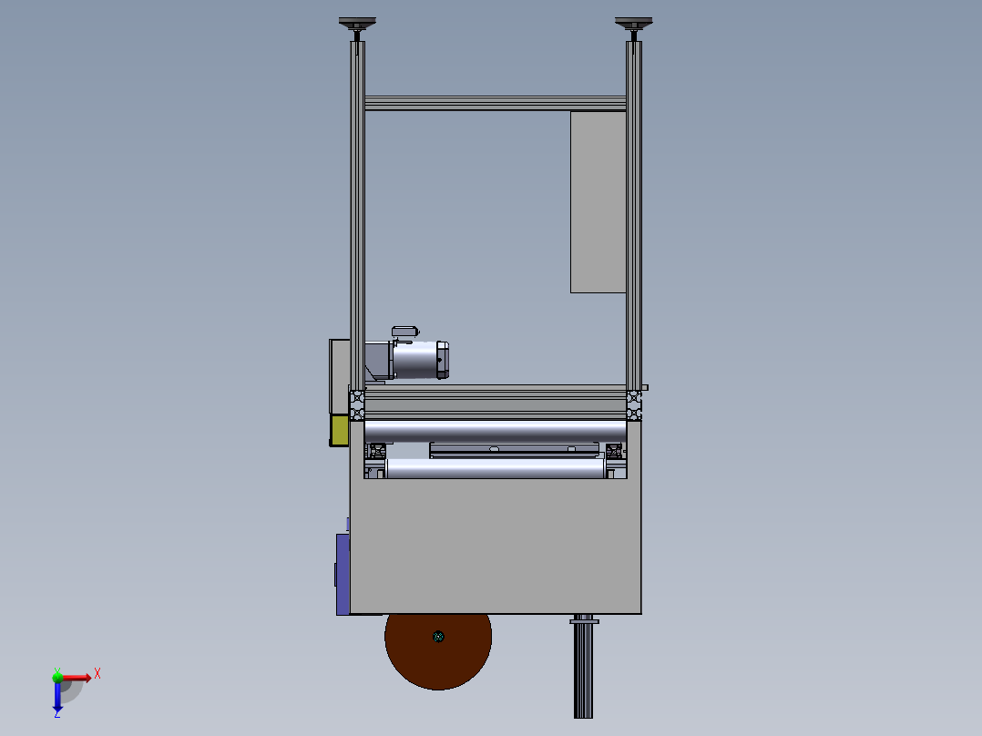 电梯防标签贴标机sw19可编辑俯视图
