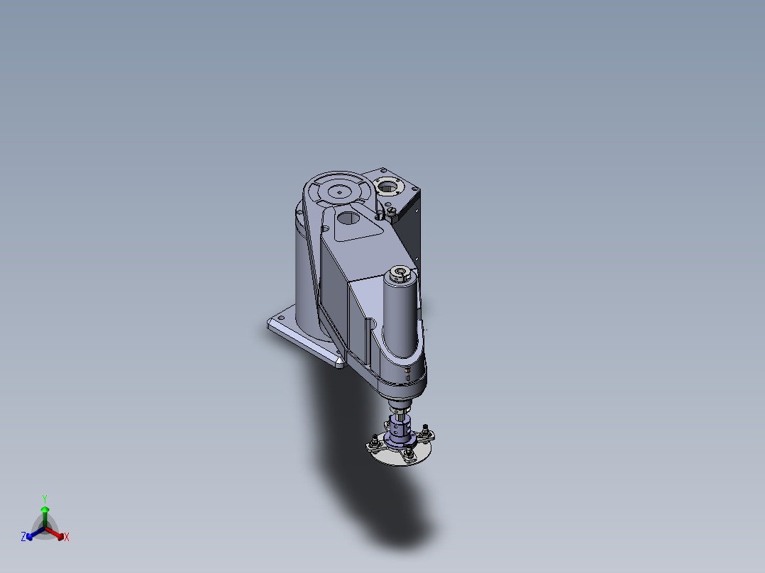 四轴桌面SCARA机器人SW图纸+2dCAD+说明 平面四轴机器人 三维模型正等轴测图