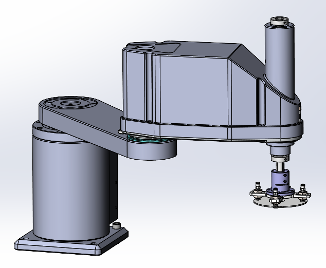 四轴桌面SCARA机器人SW图纸+2dCAD+说明 平面四轴机器人 三维模型