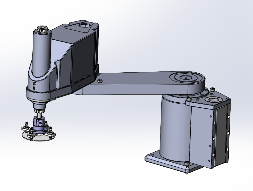 四轴桌面SCARA机器人SW图纸+2dCAD+说明 平面四轴机器人 三维模型