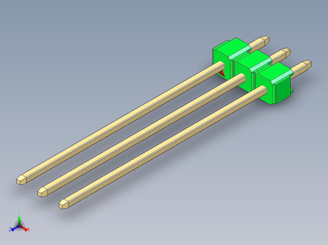彩色公头100mil（2.54mm）系列-DS1021_green_1x03p_100mil_Type43_rev1.0