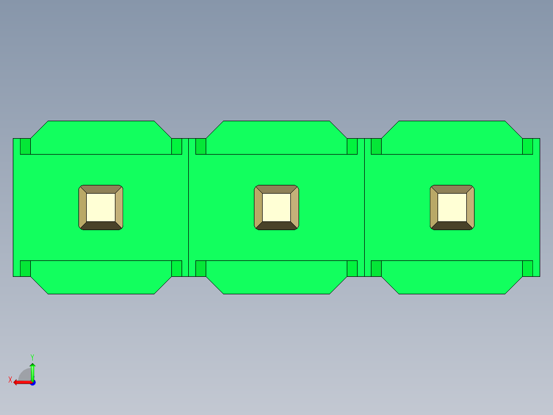 彩色公头100mil（2.54mm）系列-DS1021_green_1x03p_100mil_Type43_rev1.0后视图