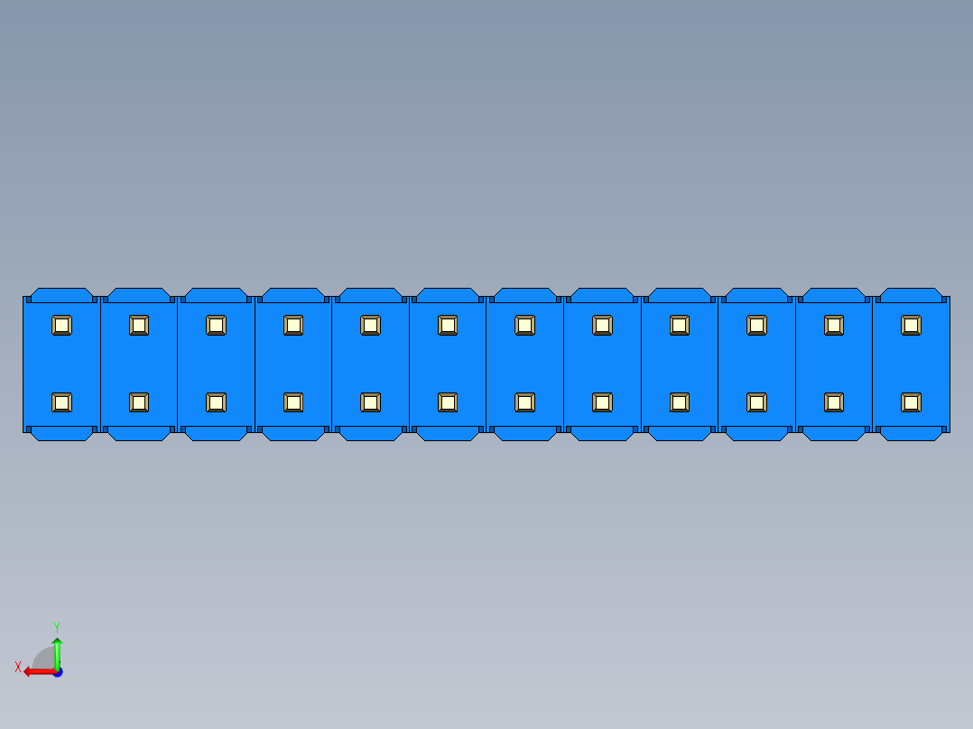 彩色公头100mil（2.54mm）系列-DS1021_blue_2x12p_100mil_Type1_rev1.0后视图
