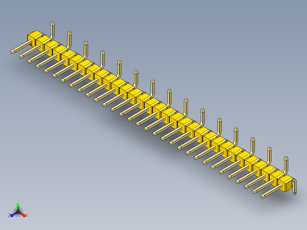 彩色公排针 100mil 2.54mm 系列-DS1022_yellow_31p_100mil_Type_SMT_R2_rev1.0