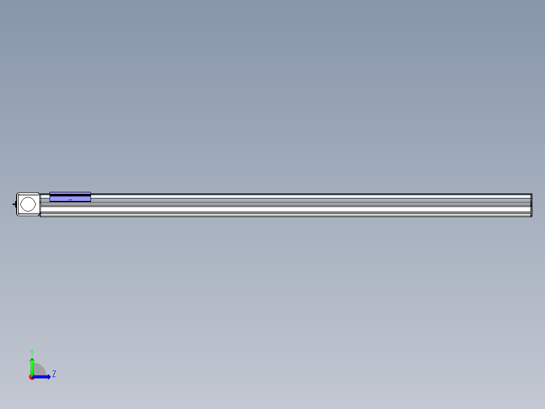 同步带滑台-半封闭B17-L100-S1650-R-P75-D3-N3左视图
