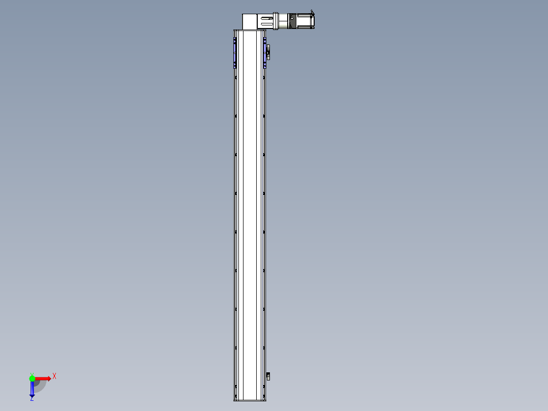 同步带滑台-半封闭B17-L100-S1650-R-P75-D3-N3俯视图