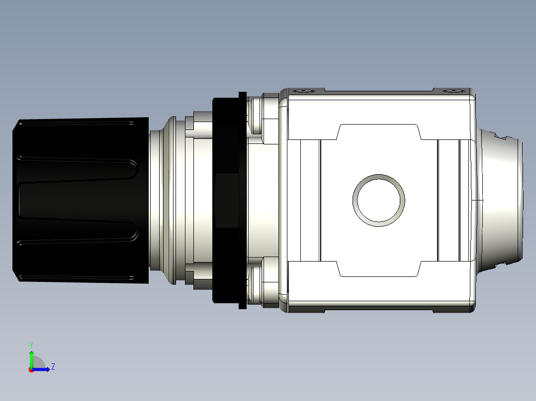 标准手动压力调节器PARKER GLOBAL AIR PREP SYSTEM COMPACT COMMON PORT AIR PRESSURE REGULATOR - P32H SERIES (12)左视图
