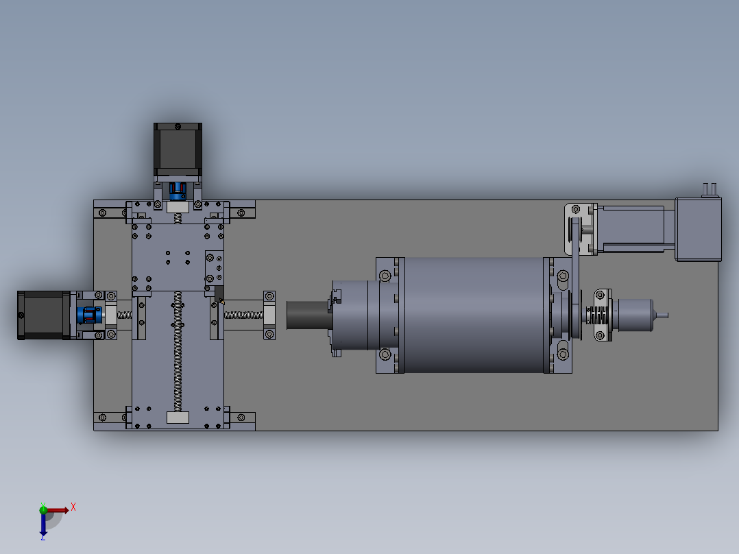 车床模拟俯视图