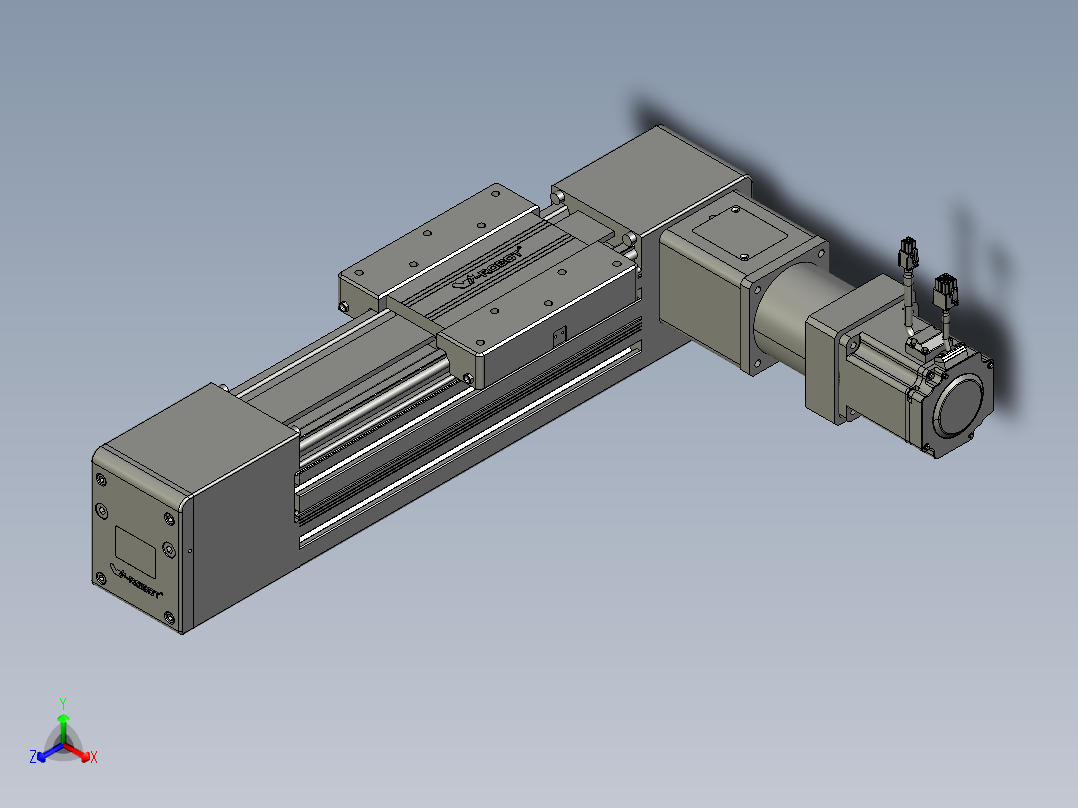 威洛博直线电机模组EB10-L224-S150-R-ZP75-MS3-5K正等轴测图